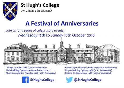 A Festival of Anniversaries - St Hugh's College, University of Oxford