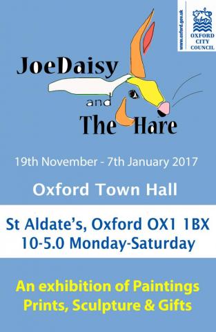 JoeDaisy and the Hare, art exhibition at Oxford Town Hall