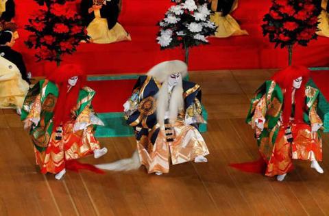Still from film of kabuki performance