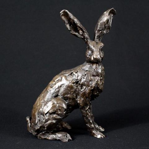 Laura Pentreath 'Sitting Hare' bronze edition of 12