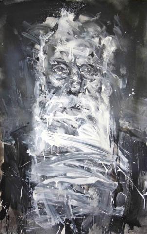Paul Wright The Beard  126 cm x 80 cm Acrylic on paper 