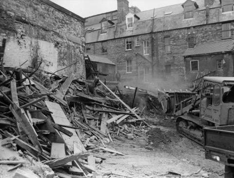 Archive image of demolitions at St Ebbe's