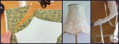 traditional hand stitched scalloped edge lampshade