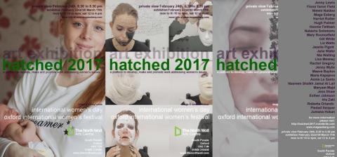 hatched 2017 invite showing work by artists from the exhibition