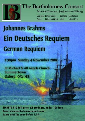 Bartholomew Consort Brahms' Ein Deutsches Requiem, November 4th