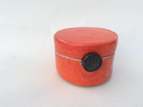Coral glazed Trinket Box