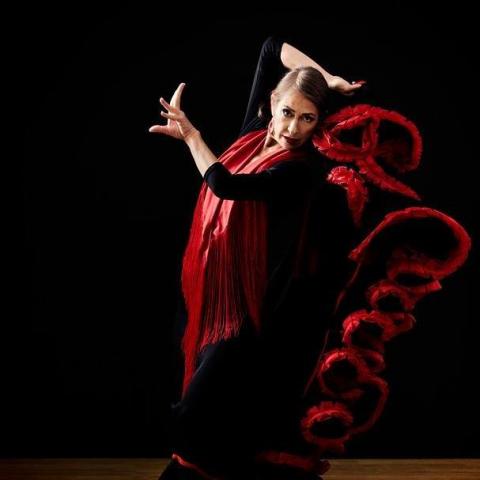 Flamenco dancer Amanda Frescuro of Flamenco Loco dance group