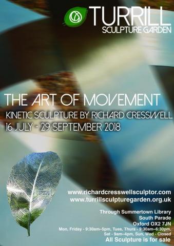 poster for 'The Art of Movement' Summer Exhibition at the Turrill Garden 