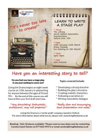 Learn to write a stage play!