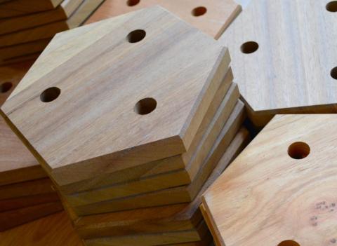 Wooden stool components