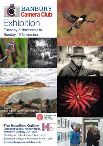 Banbury Camera Club Exhibition poster with images