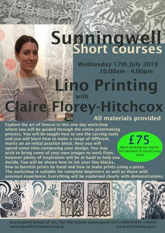 Lino Printing with Claire Florey-Hitchcox