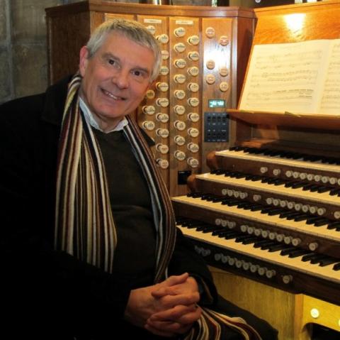 Michael Overbury at the organ
