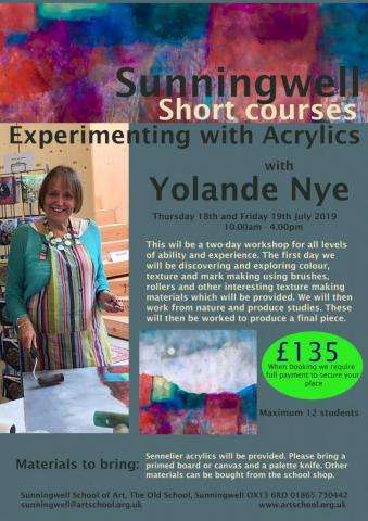 Experimenting with Acrylics (Seascape and Landscape) with Yolande Nye