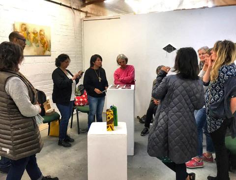 Magdalen Road Studios - Artist Salon - People observing art