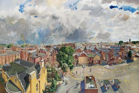 Banbury townscape by Kenneth Moore c1979