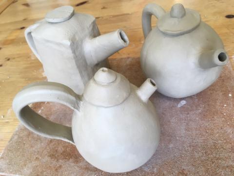 Teapots in the making