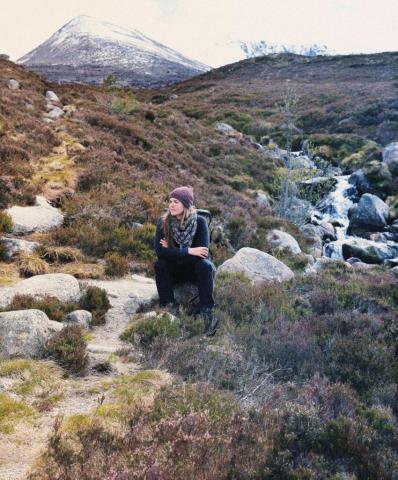 Jenny Sturgeon by a mountain