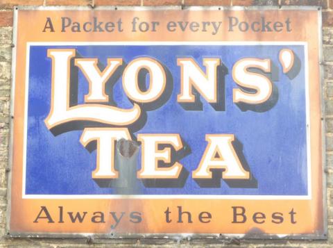 Lyons' Tea sign, Mrs Darby's general store, Lake Street