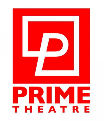Red Prime Theatre logo. A P in a square with the words Prime Theatre beneath