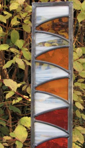 Stained glass garden panel