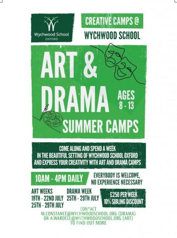 Art & Drama summer camps at Wychwood School in July