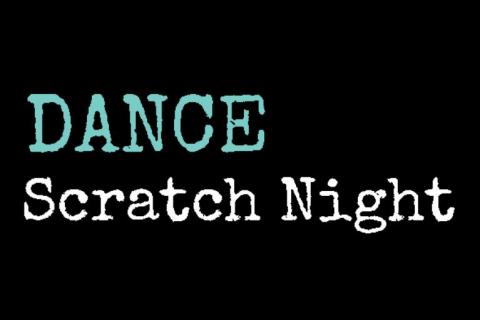 Black background with text that says Dance Scratch Night
