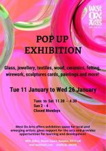 Pop-up exhibition flyer