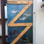 Lloydy door, fisher side: exhibited in Terre Verte gallery, Cornwall: collaboration with Joe Rimmer