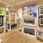 Relaxed gallery space with a wide variety of original paintings on display