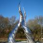 Vortices (2011, stainless steel, 4 x 4 x 7m)