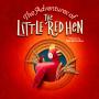 The animated image of the Adventures of the Little Red Hen with the red hen popping out of the middle of the image