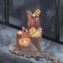 Candles Acrylic painting by artists Amy Letts