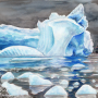 Antarctica watercolour painting by artists Amy Letts